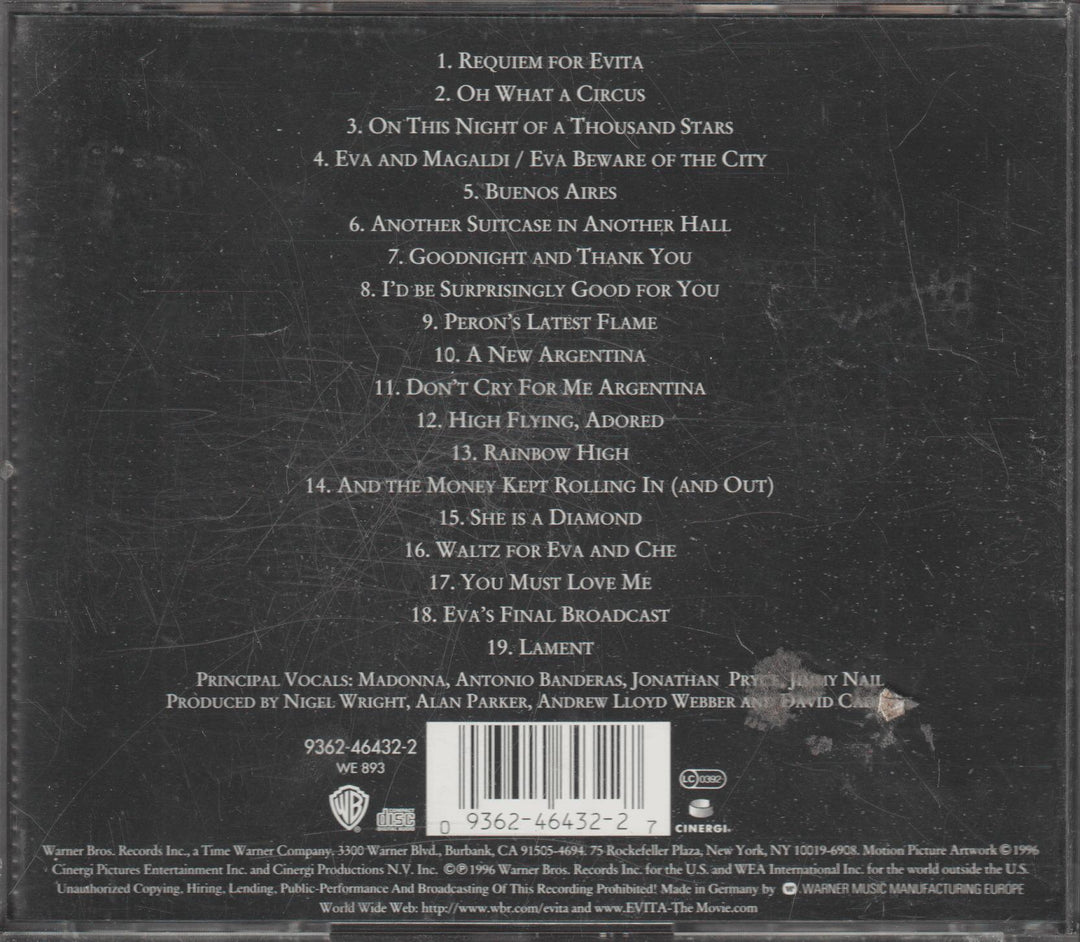 Diverse artister - Evita (Music From The Motion Picture) (1996)