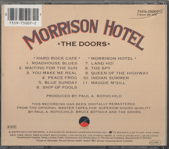The Doors - Morrison Hotel (1970)