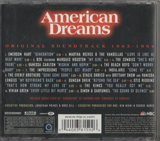 Various Artists - American Dreams: Original Soundtrack (2002)