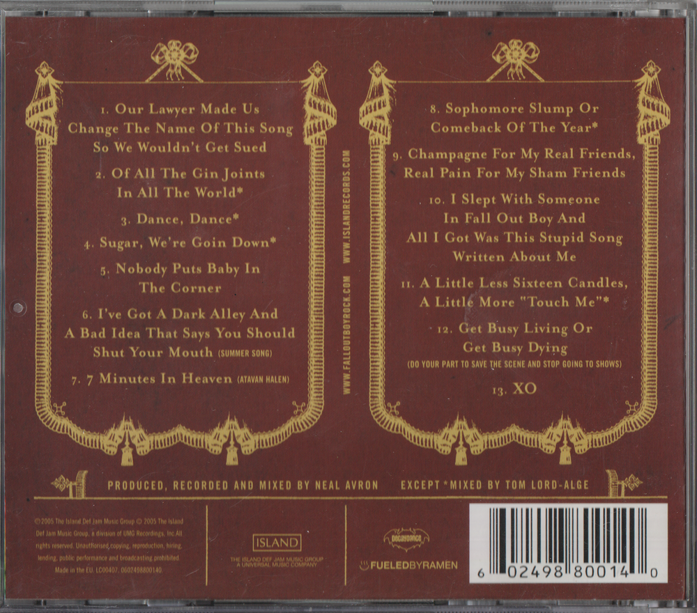 Fall Out Boy - From Under the Cork Tree (2005)