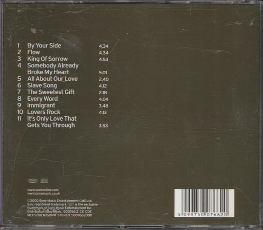 Sade – Lovers Rock. 2000. CD.
