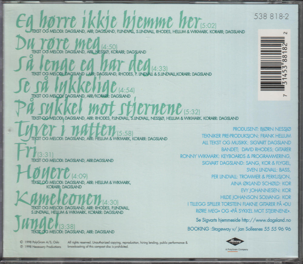 Sigvart Dagsland - Fri (1998) CD