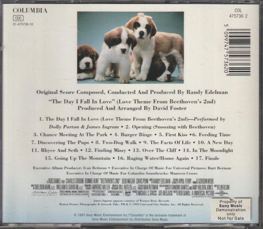 Beethoven's 2nd – Music From The Original Motion Picture Soundtrack. CD