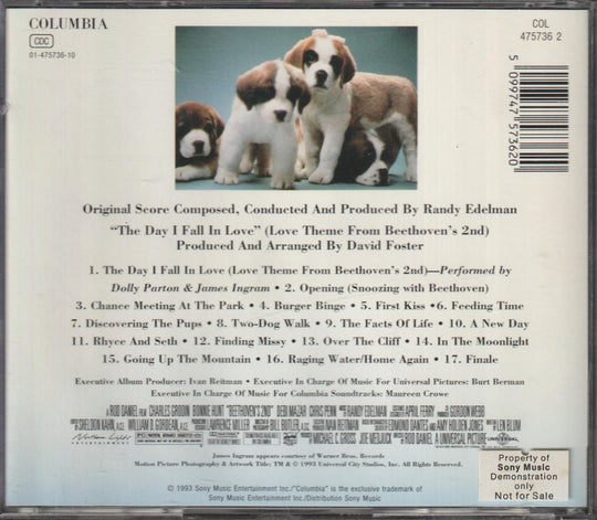 Beethoven's 2nd – Music From The Original Motion Picture Soundtrack. CD