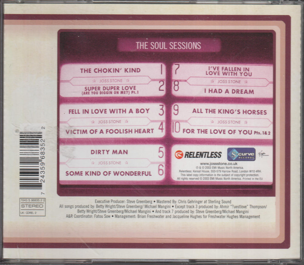 Joss Stone – The Soul Sessions. 2003. CD