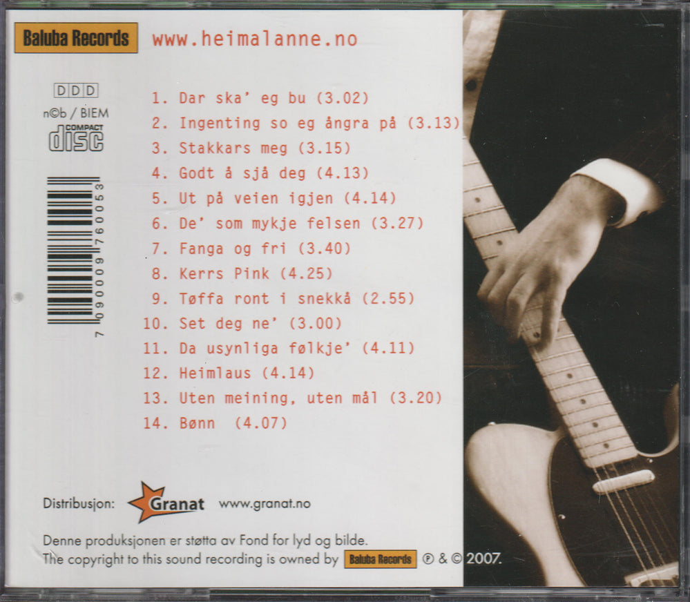Heimalanne' - Godt å sjå deg (2007) CD