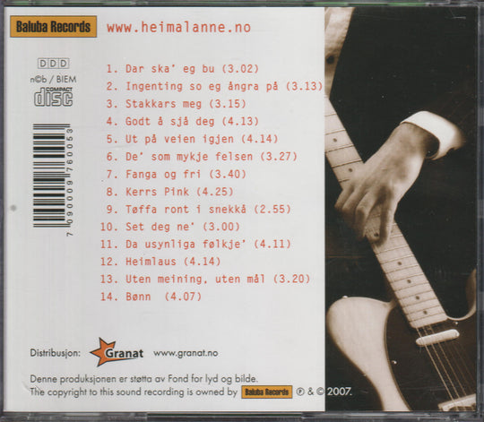 Heimalanne' - Godt å sjå deg (2007) CD