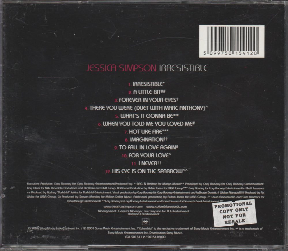 Jessica Simpson - Irresistible (2001) CD