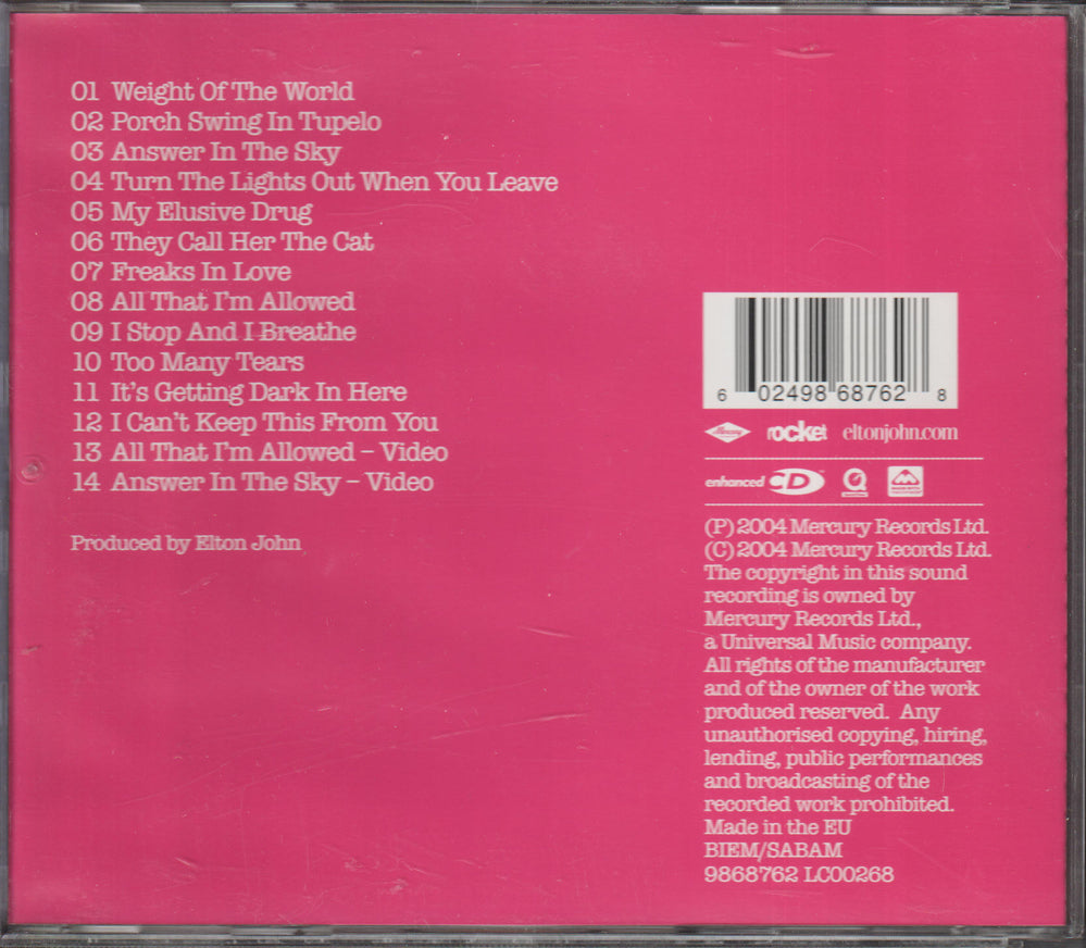 Elton John - Peachtree Road (2004) CD