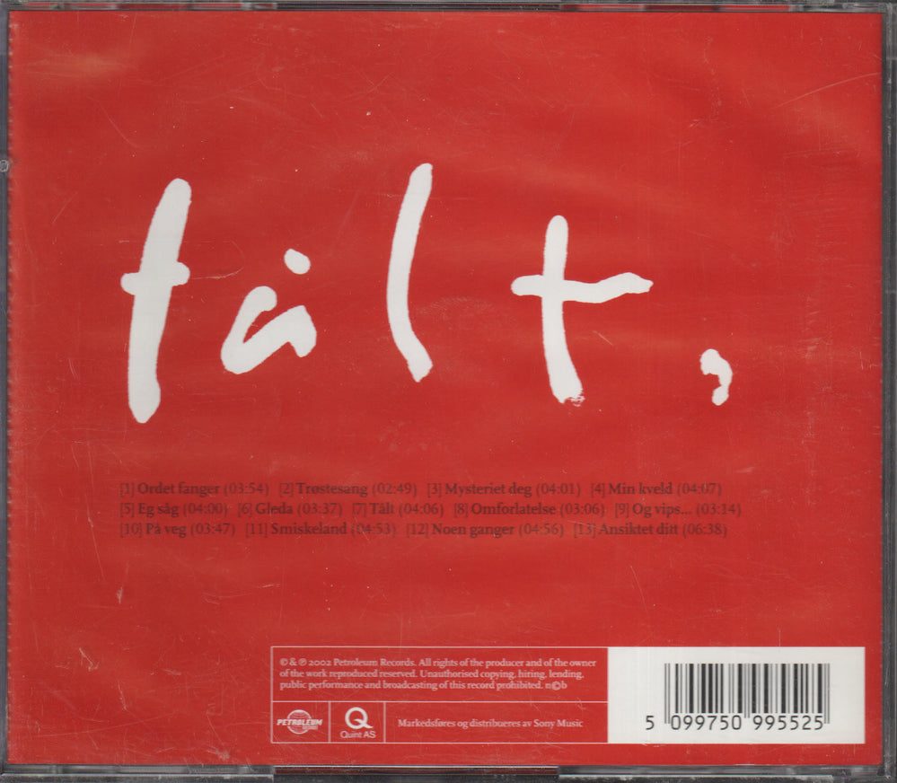 Bjørn Eidsvåg - Tålt (2002) CD