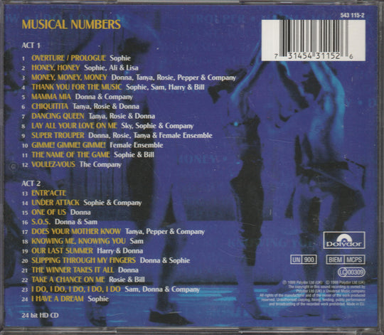 Various Artists - Mamma Mia! Original Cast Recording (1999) CD