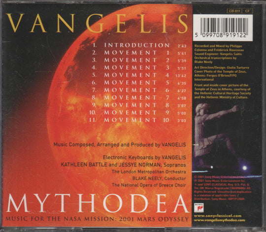 Vangelis - Mythodea: Music for the NASA Mission: 2001 Mars Odyssey (2001) CD
