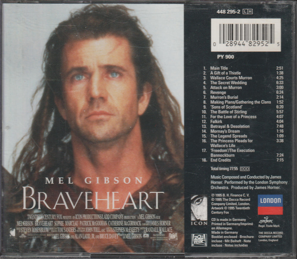James Horner - Braveheart: Original Motion Picture Soundtrack (1995) CD
