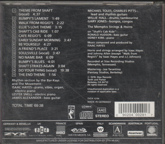Isaac Hayes - Shaft: Music From The Soundtrack (1971) CD