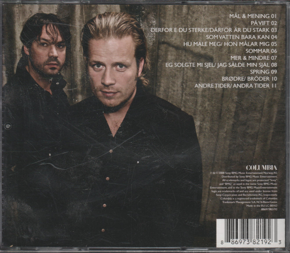 Vidar Johnsen & Peter Nordberg - Mål & Mening (2008) CD
