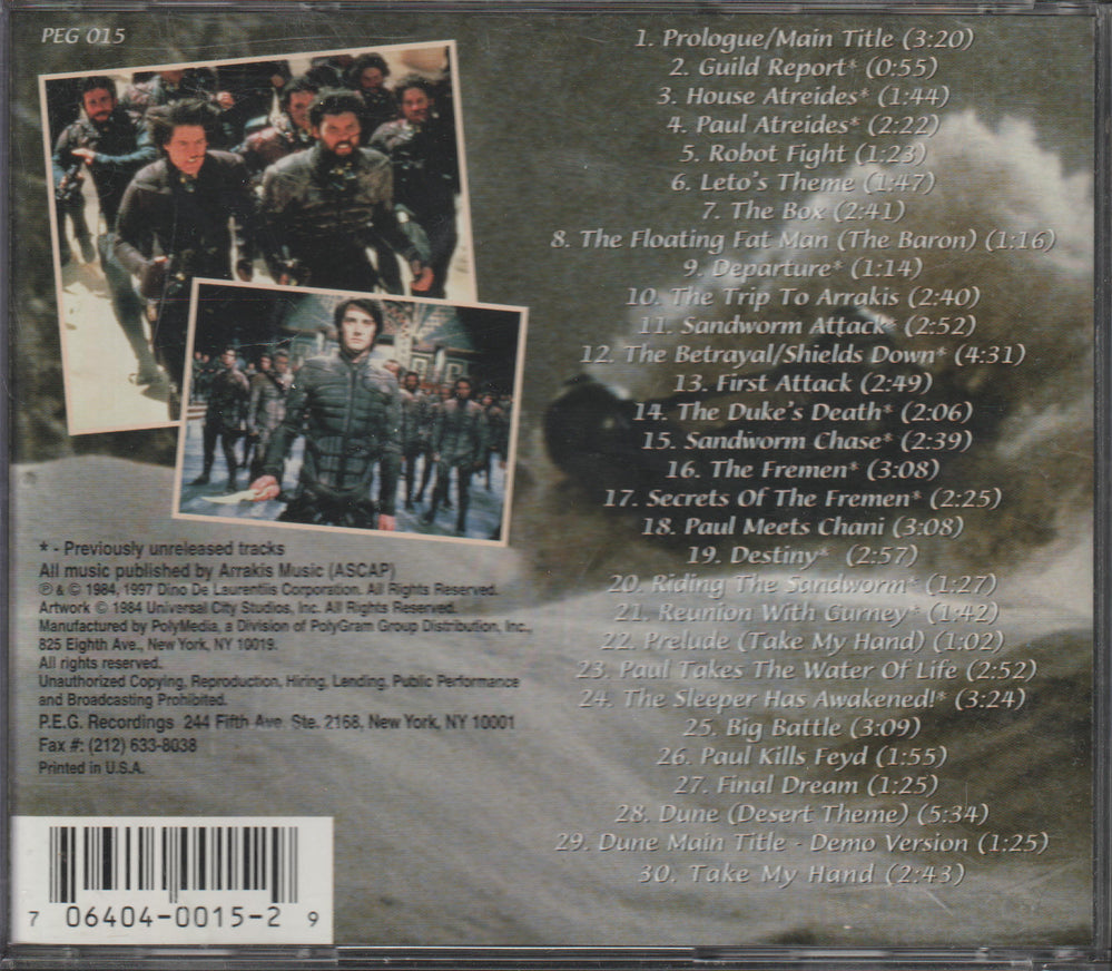 Toto - Dune: Original Motion Picture Score (1984) CD