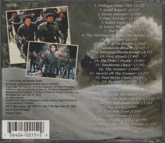 Toto - Dune: Original Motion Picture Score (1984) CD