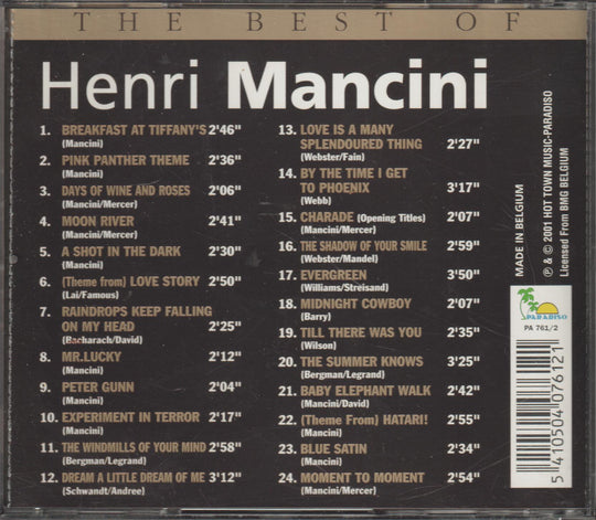 Henry Mancini – The Best Of Henry Mancini (Original Hits). 1996. CD.
