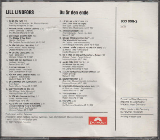 Lill Lindfors – Du är den ende. 1967. CD.