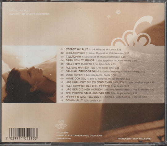 Carola – Störst av allt. 2005. CD.