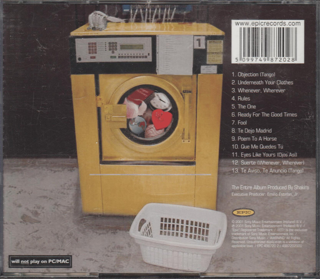 Shakira – Laundry Service. 2001. CD.