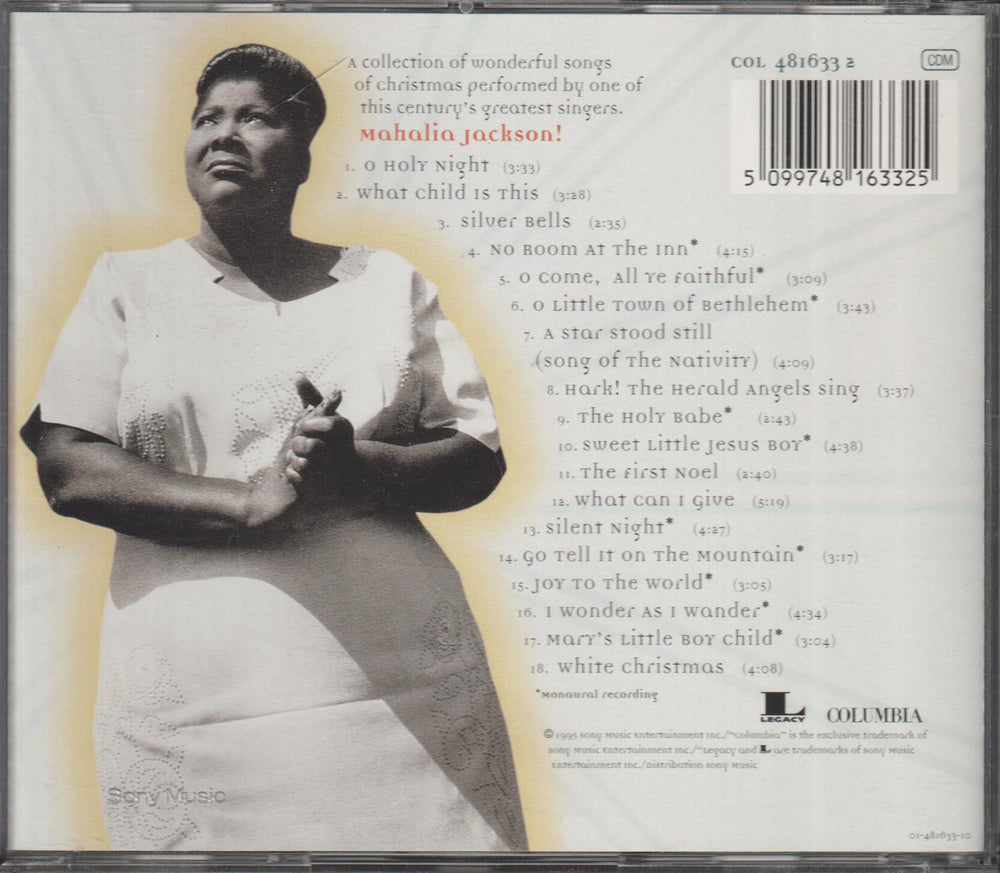 Mahalia Jackson – Mahalia Sings Songs of Christmas!. 1991. CD.
