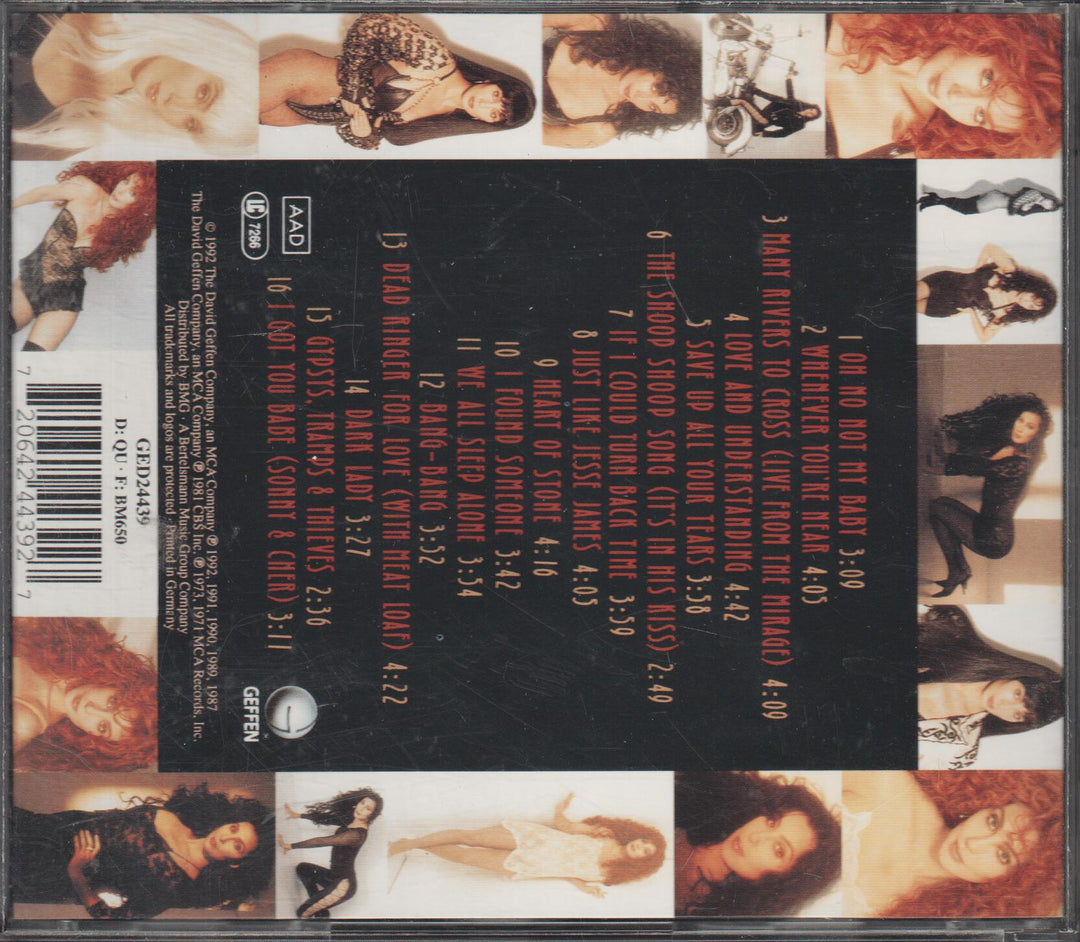 Cher – Cher's Greatest Hits: 1965–1992. 1992. CD.
