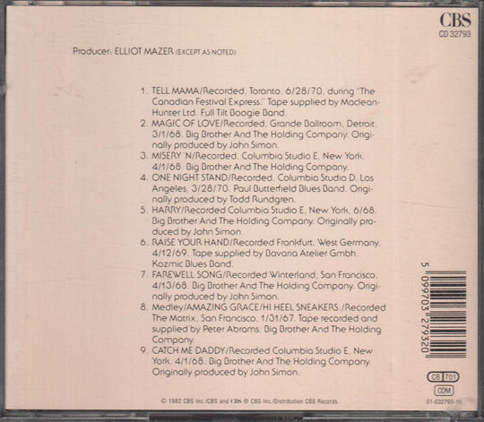 Janis Joplin – Farewell Song. 1982. CD.