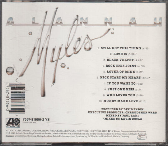 Alannah Myles – Alannah Myles. 1989. CD.