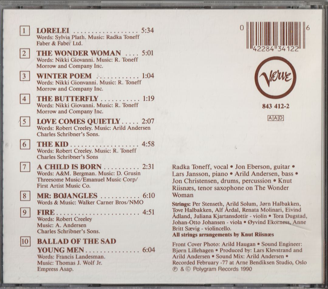 Radka Toneff – Winter Poem. 1977. CD.