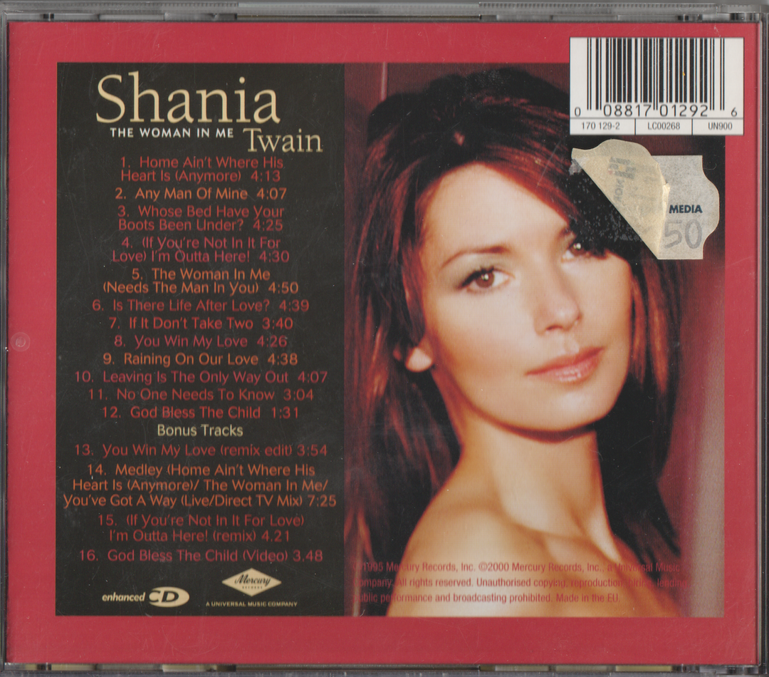 Shania Twain - The Woman in Me. 1995. CD.