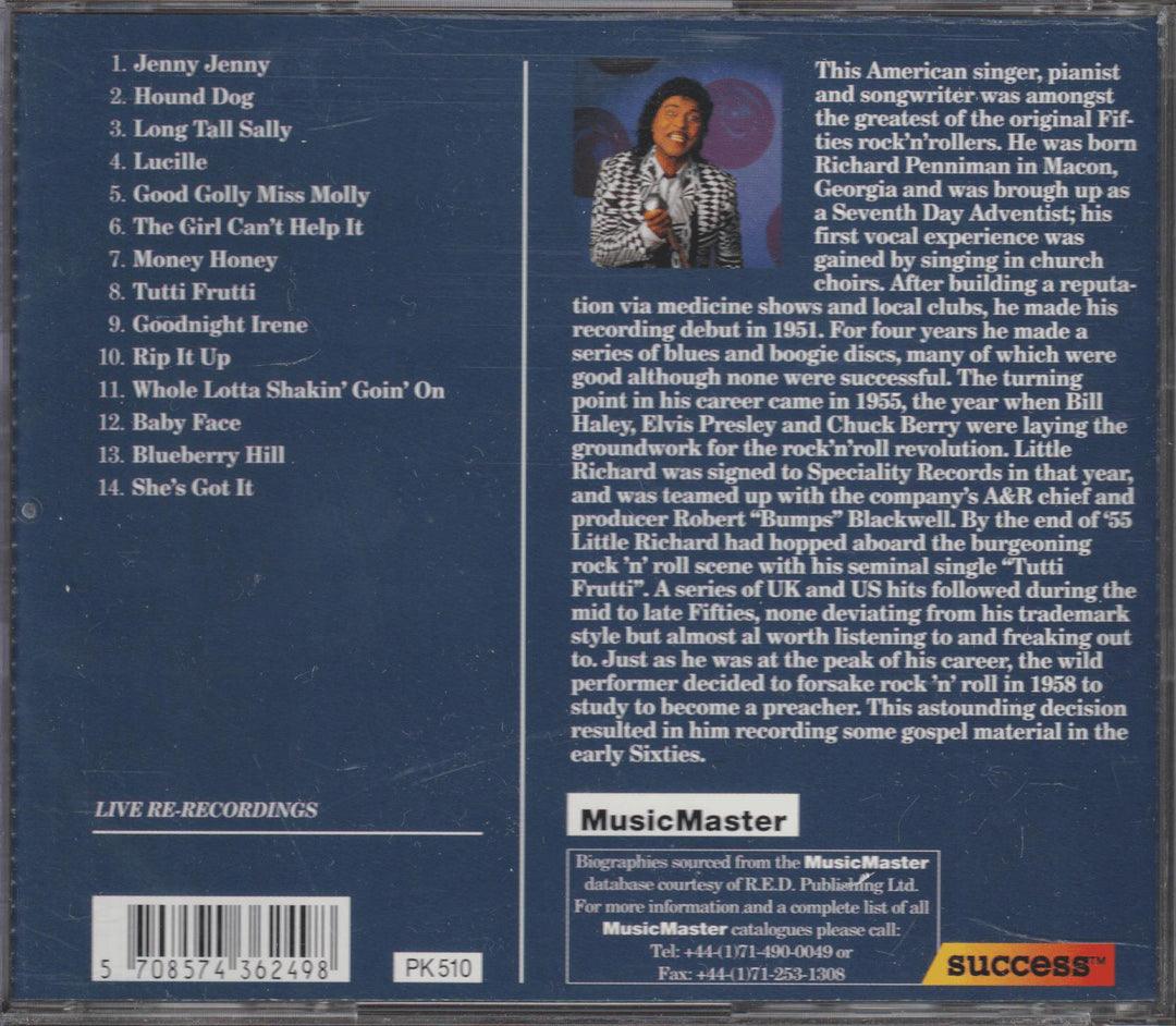 Little Richard - Live: Tutti Frutti and Other Hits. CD.