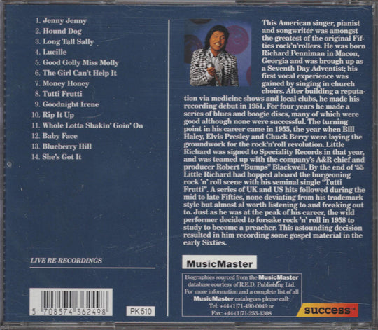 Little Richard - Live: Tutti Frutti and Other Hits. CD.