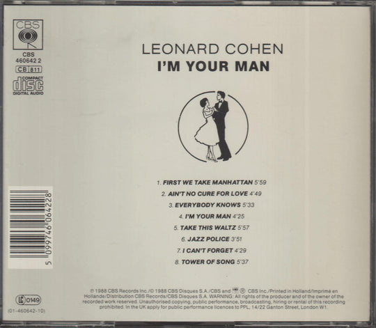Leonard Cohen - I'm Your Man. 1988. CD.