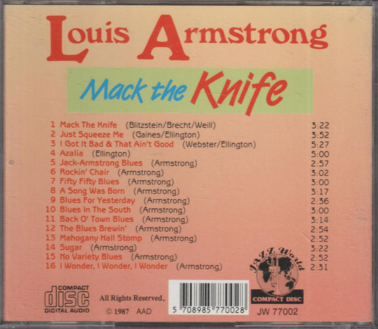 Louis Armstrong - Mack the Knife. CD.