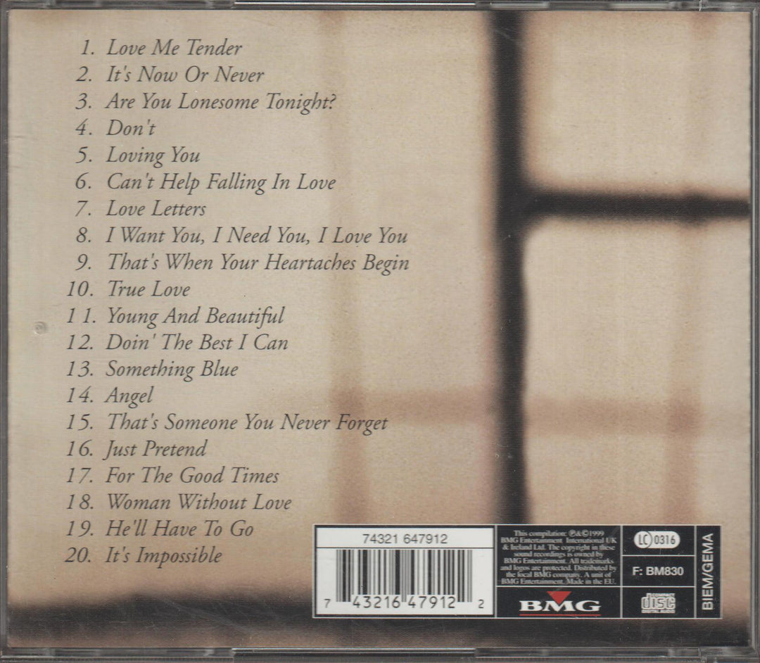 Elvis Presley - Love Songs. CD.