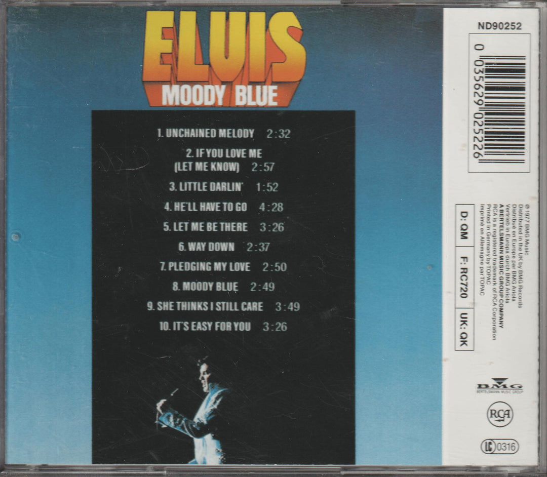 Elvis Presley - Moody Blue. 1977. CD.