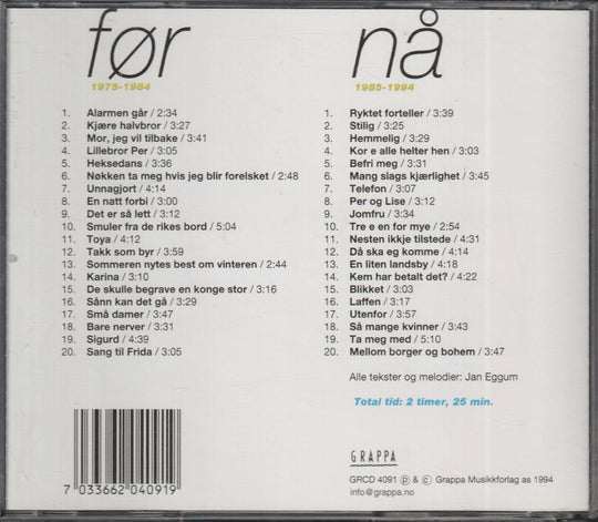 Jan Eggum - Mang Slags Kjærlighet (40 Sanger). 2001. . CD.