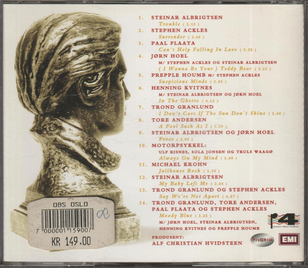 Diverse Artister - Elvístributt: ...hyller Elvis Aaron Presley 1935-1995. 1995. . CD.