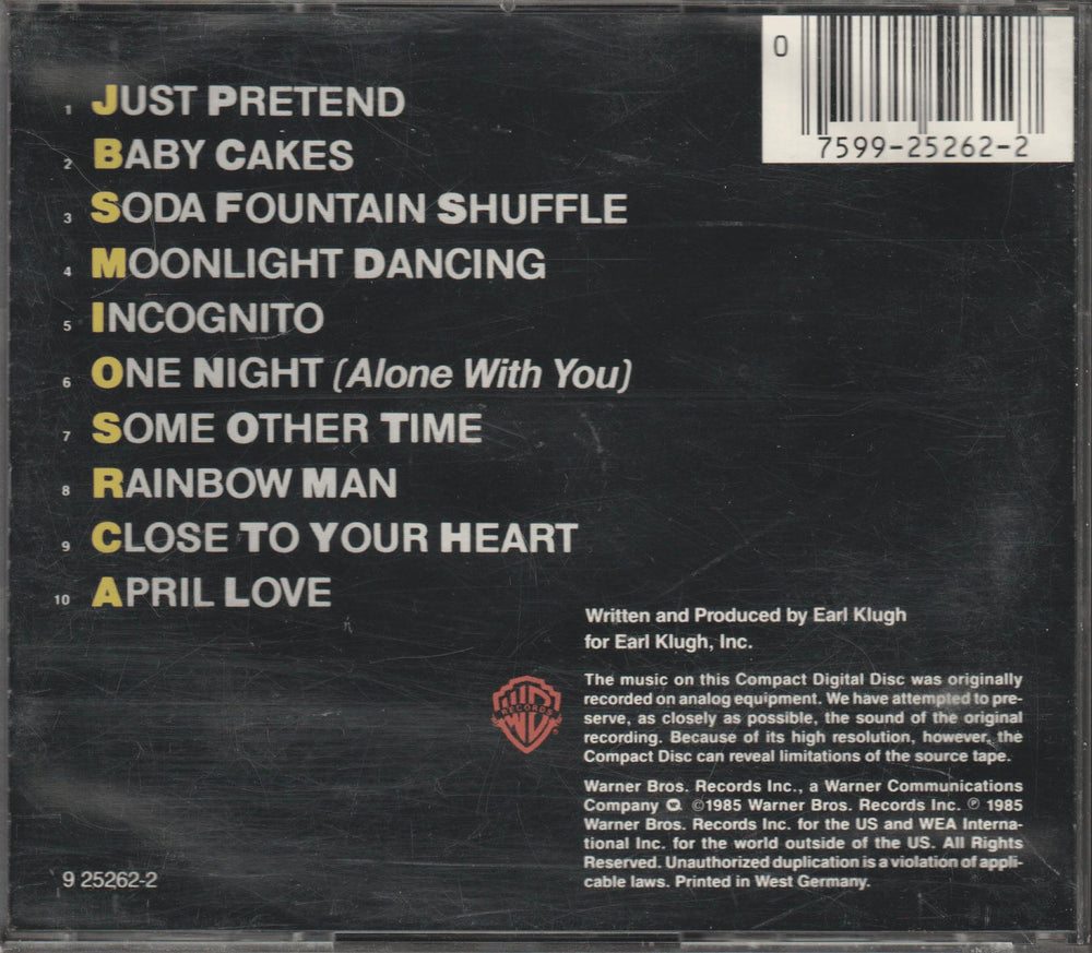 Earl Klugh - Soda Fountain Shuffle. 1985. . CD.