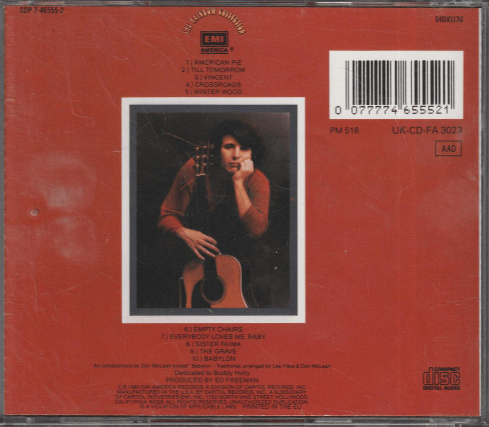 Don McLean - American Pie. 1971. . CD.