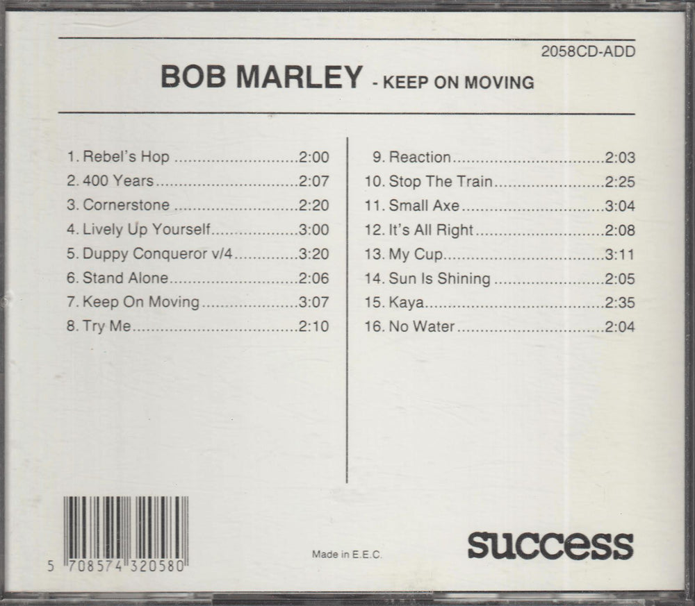 Bob Marley - Keep On Moving. 1997. . CD.
