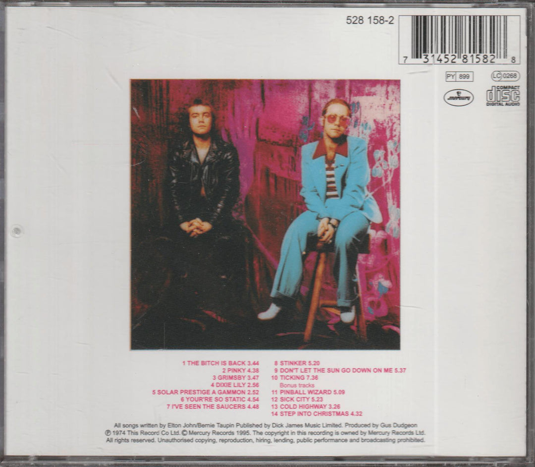 Elton John - Caribou. 1995. . CD.