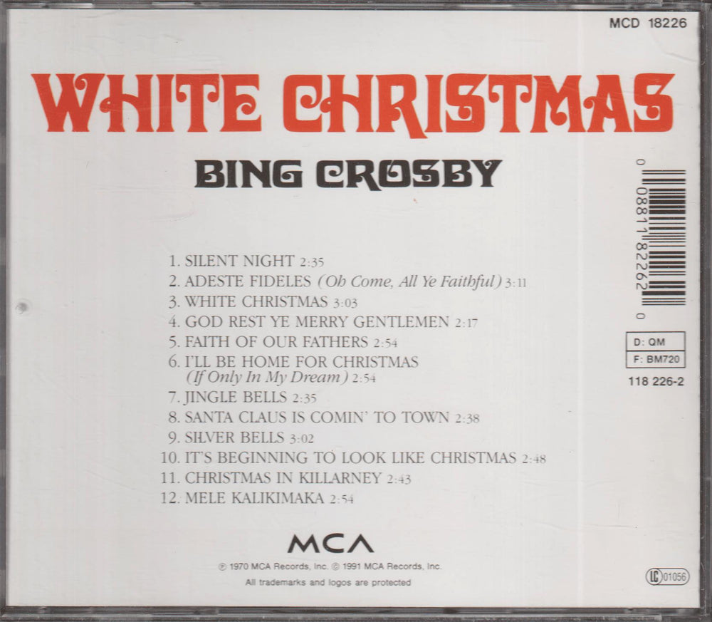 Bing Crosby - White Christmas. 1998. . CD.