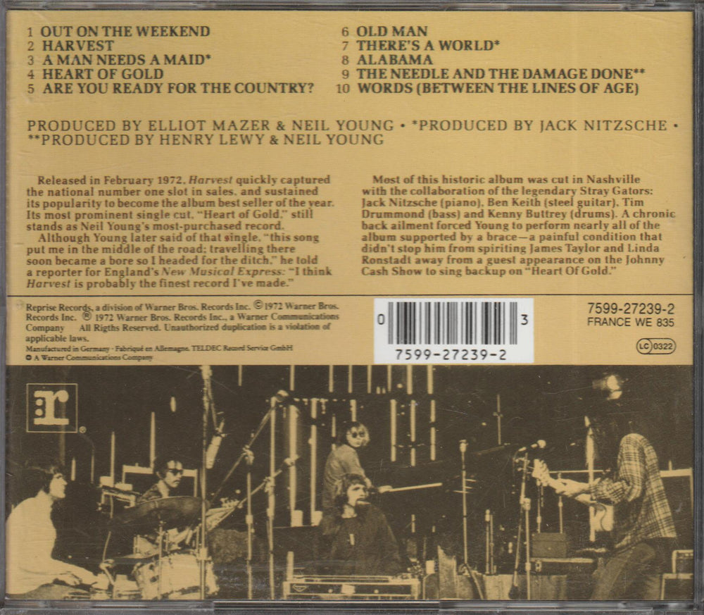 Neil Young - Harvest. 1972. . CD.