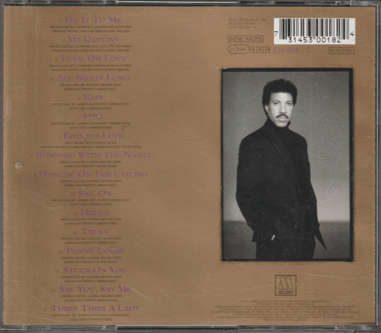 Lionel Richie - Back To Front. 1992. . CD.