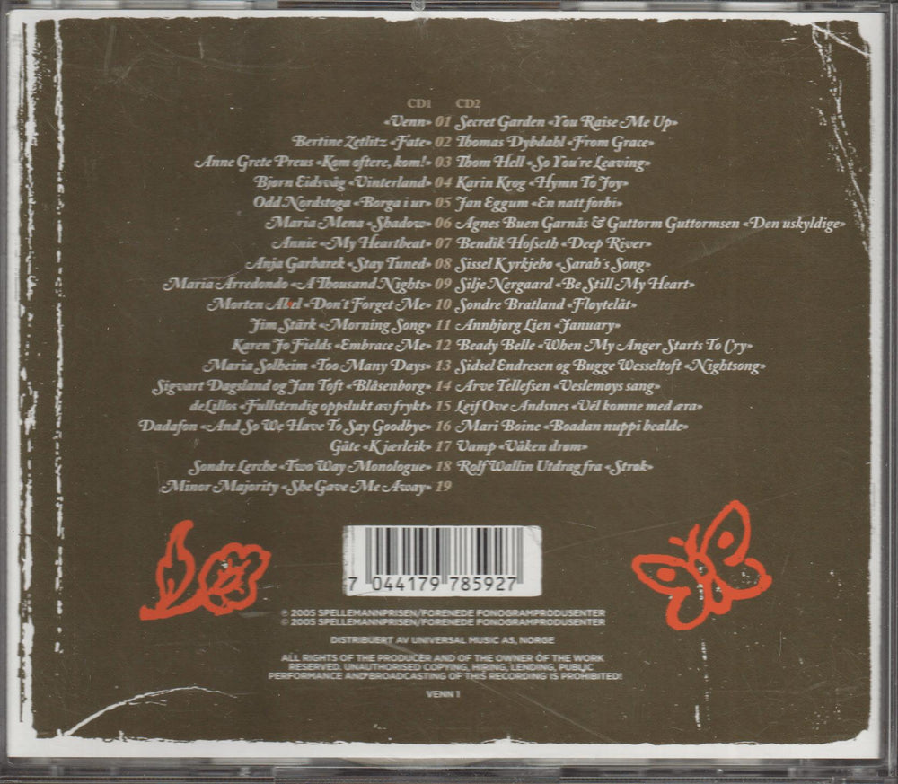 Forente Artister - Venn. 2005. . CD.
