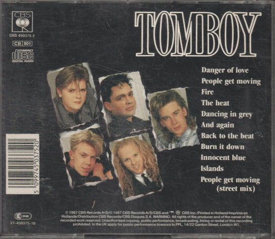 Tomboy - Back To The Beat (Front). 1987. . CD.