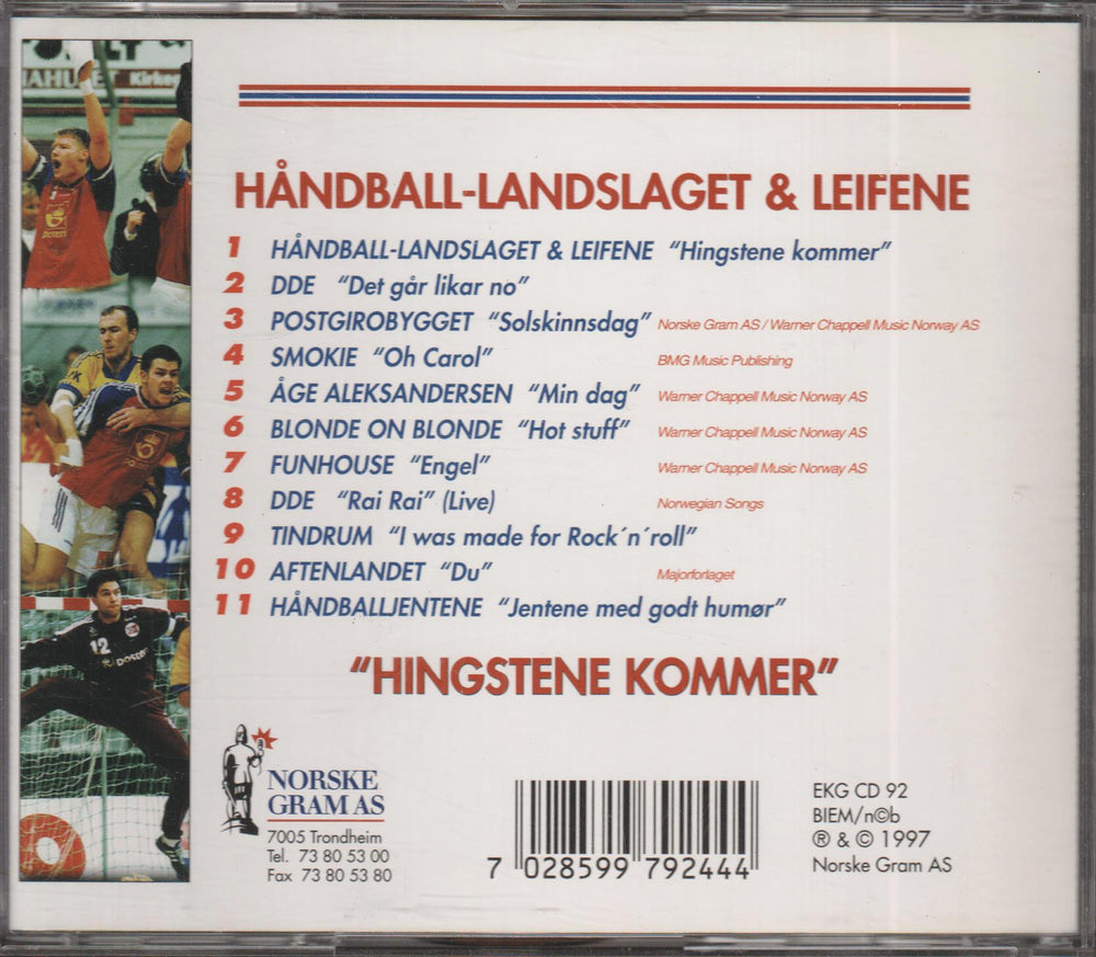 Håndball-landslaget & Leifene - Hingstene kommer. 1997. . CD.