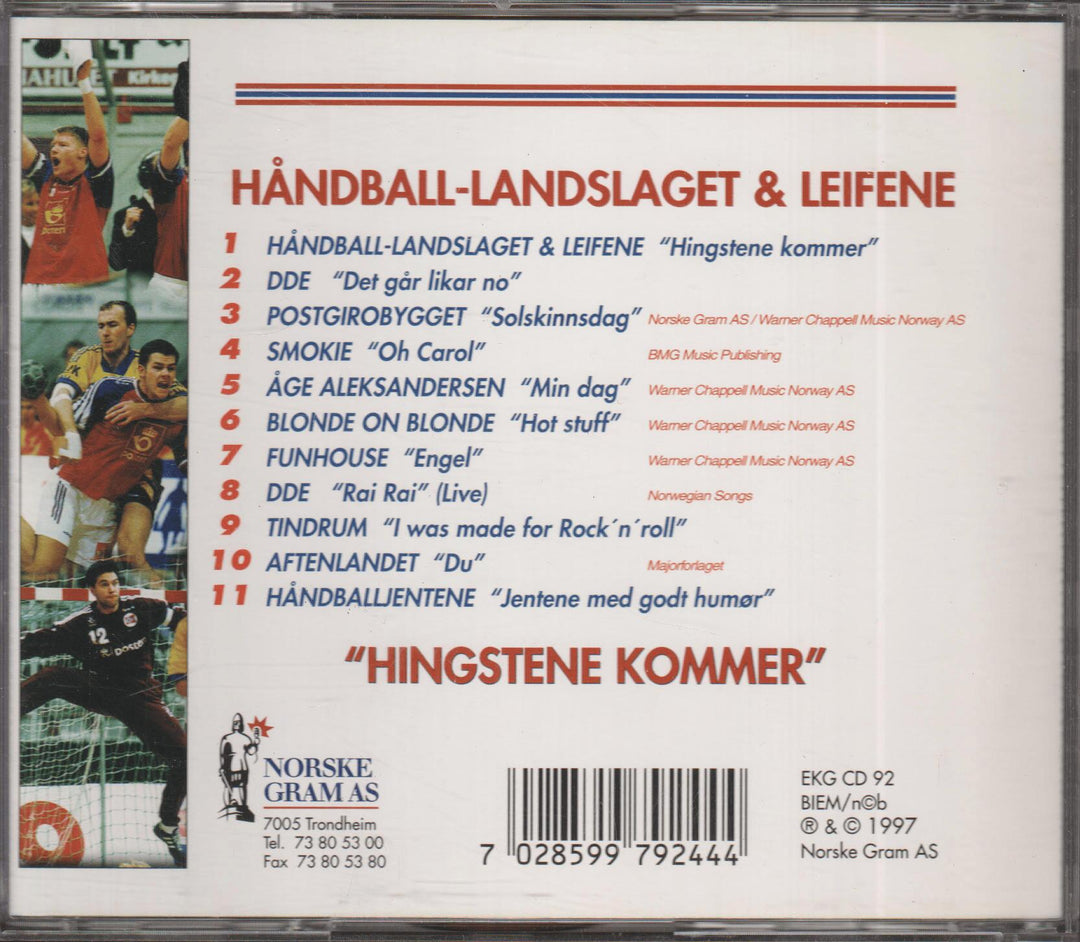Håndball-landslaget & Leifene - Hingstene kommer. 1997. . CD.
